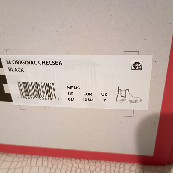 New Hunter BLK Chelsea Rain Boot Women, Size US 8/ EUK 40/41/ EU 7- Black - Picture 5 of 10